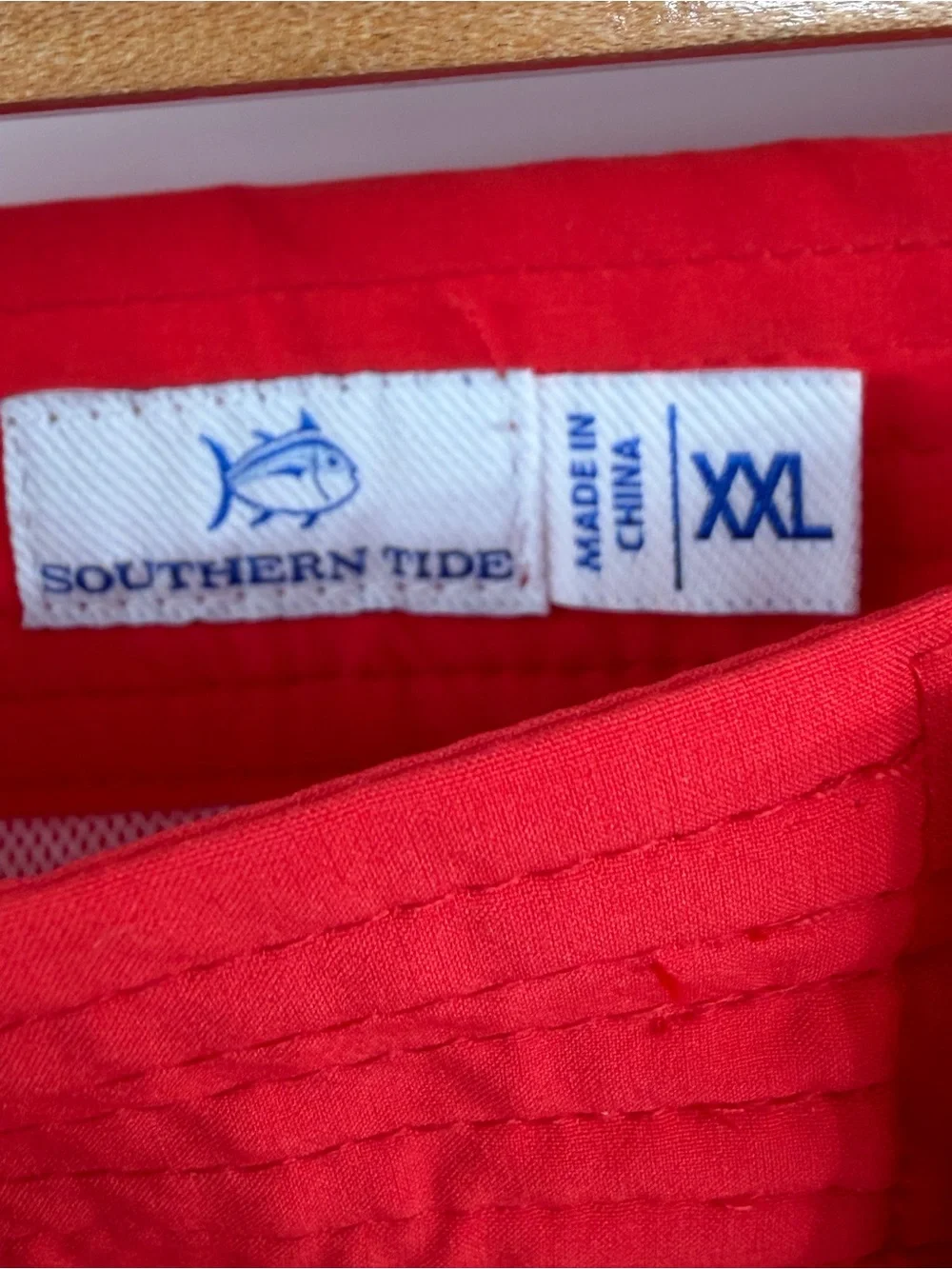 Southern Tide shelter cove poppy red swim trunks men’s XXL NWT vacation resort